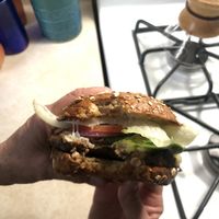 Cali burger at Saturn Cafe in Santa Cruz