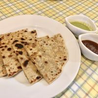 stuffed whole wheat bread with chickpeas ...chana tawa paratha  at Downtown B's in Tokyo