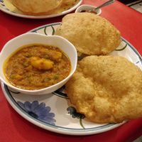 Puri aloo on special order at Downtown B's in Tokyo