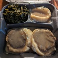 Not a great picture since I got the meal to go but it was fantastic. at ITSO Vegan in Grand Prairie