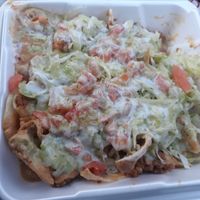 Nachos (soggy) at ITSO Vegan in Grand Prairie