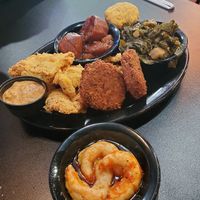 Nothing from the sea food platter at ITSO Vegan in Grand Prairie