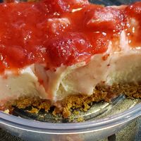 Strawberry cheesecake at ITSO Vegan in Grand Prairie