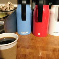 Soymilk already out and ready for your coffee! at Röckenwagner in Los Angeles