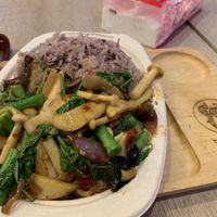 Pad krapao mushrooms - my favourite  at So Vegan - Gateway Ekkamai in Bangkok