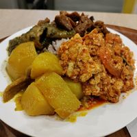 Mixed plate of tasty Thai dishes at So Vegan - Gateway Ekkamai in Bangkok