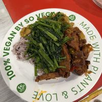 3 choices with rice. 75 baht    at So Vegan - Gateway Ekkamai in Bangkok