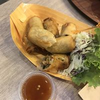 Veggie spring rolls 59 baht  at So Vegan - Gateway Ekkamai in Bangkok