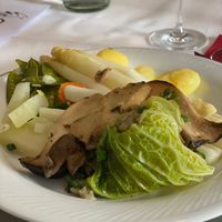 Special occasion vegan meal for 20 people. Some of the main course options. This was served buffet style at Schwarzer Adler - Maybe closed in Moers