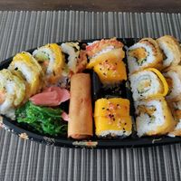 Take away sushi for one! I ate mine over two meals. at Temari Sushi in Willemstad
