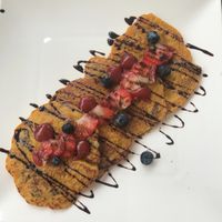 Curcuma pancakes (Vegan breakfast) at Temari Sushi in Willemstad
