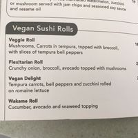 vegan sushi at Temari Sushi in Willemstad