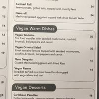 warm vegan dishes at Temari Sushi in Willemstad