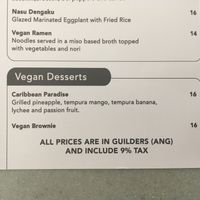 vegan desserts!!! at Temari Sushi in Willemstad