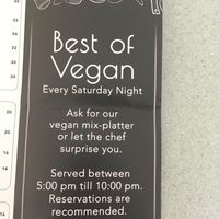 even though they advertise this for saturday, the vegan platter is available any day!  at Temari Sushi in Willemstad