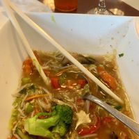 I couldn’t finish because of the giant portion! DELICIOUS! at vPho in Newark