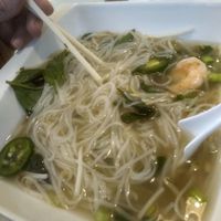 Shrimp Pho with a vegi stock (Pescatarian here) But they have a fully veg Pho as well at vPho in Newark