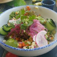 Vegan Cerviche at La Zebra in Tulum