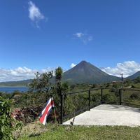the view from the tables  at La Ventanita in El Castillo