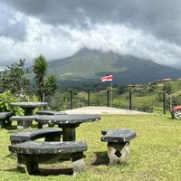 View on Arenal volcano  at La Ventanita in El Castillo