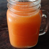 Guava Smoothie (delicious) at La Ventanita in El Castillo