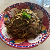 Funghi with gluten-free spaghetti  at Cesarina in San Diego