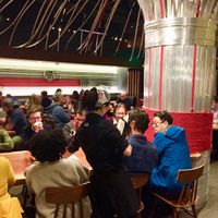 Lively interior at Ippudo in San Francisco