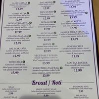So many vegan options at Jewel Of India in San Luis Obispo