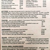 Menu at Dauns in East London