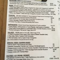 Menu at Daun’s  at Dauns in East London