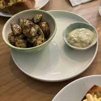 Garlic and herb fried potatoes   at Dauns in East London