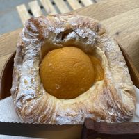 Peach pastry  at Dauns in East London