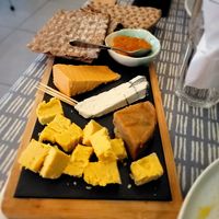 Cheese board at Dauns in East London