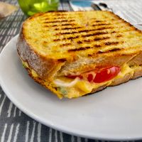 Tomato Basil Toastie at Dauns in East London