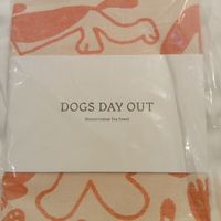 Tea towel with dogs from the shop at Dauns in East London