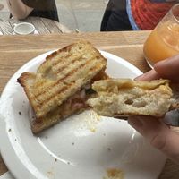 Tomato, Basil and Mozzarella Toastie  at Dauns in East London