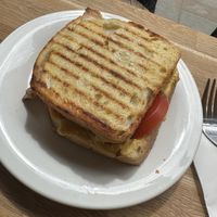 Toastie on homemade bread  at Dauns in East London