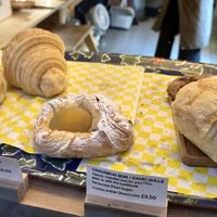 Pastries in shop window   at Dauns in East London