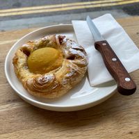 Peach pastry  at Dauns in East London