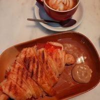 Croissant with ham and brie at Dauns in East London