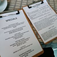 Menus at Dauns in East London