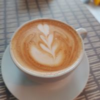 Oat milk latte at Dauns in East London