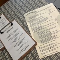 Menus  at Dauns in East London