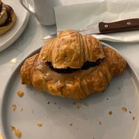 Biscoff and jam croissant.  at Dauns in East London