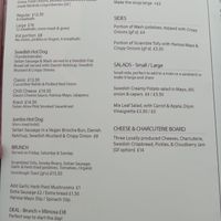 Menu, 10.11.24 at Dauns in East London