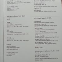 Menu, 10.11.24 at Dauns in East London