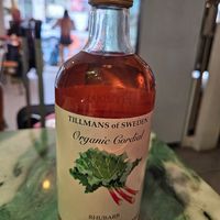 Rhubarb juice at Dauns in East London