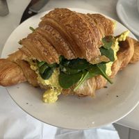 Tofu and spinach croissant  at Dauns in East London