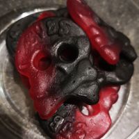 Raspberry and Liquorice Sweets at Dauns in East London