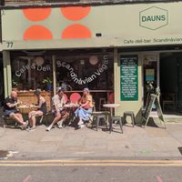 Outside vibe on a hot day at Dauns in East London